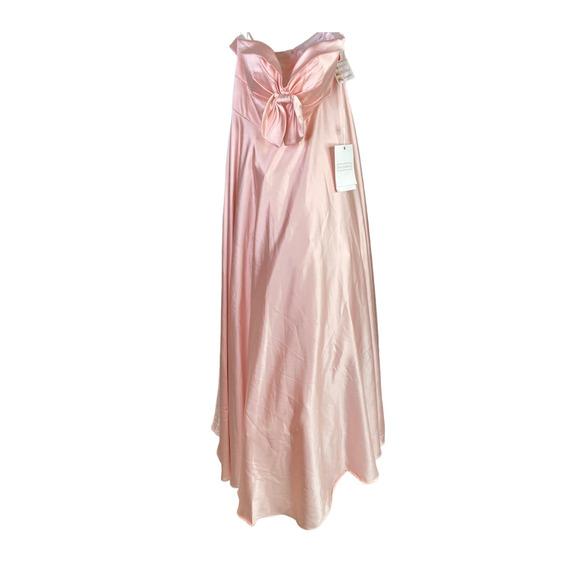 Mac Duggal BOW SWEETHEART STRAPLESS A LINE GOWN, Size 10, Blush Pink, #67995 - Picture 3 of 16